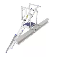 Piattaforma a sfilo con fune
